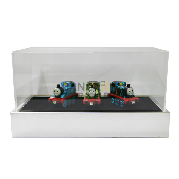 กรอบกล่องใสโชว์สินค้าฐานไม้